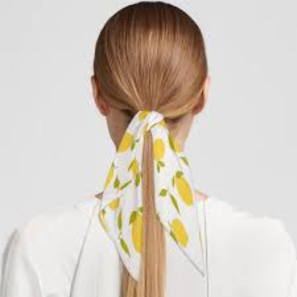 ECHO Lemon Print Hair Scarf
